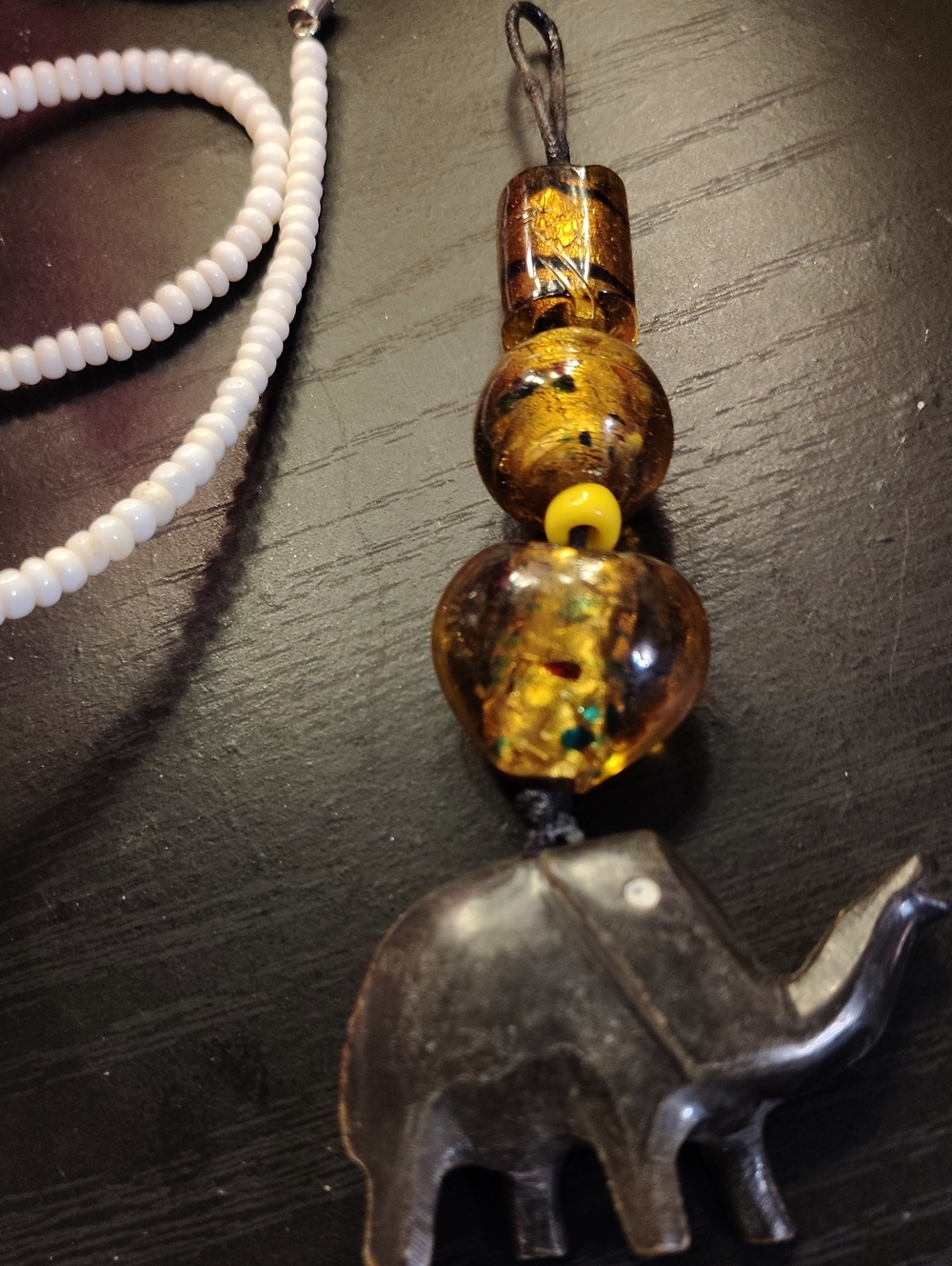 Handcrafted Amber Glass Bead Elephant Beads- Women Jewelry